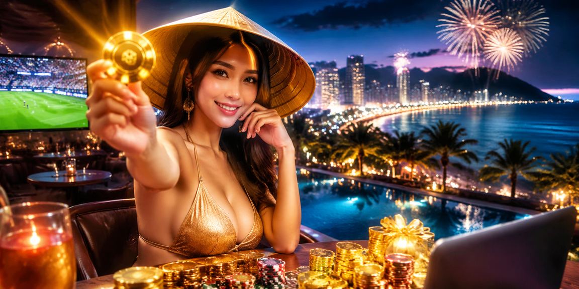 Người dùng Nha Trang chơi slots trực tuyến tại quán cà phê ven biển